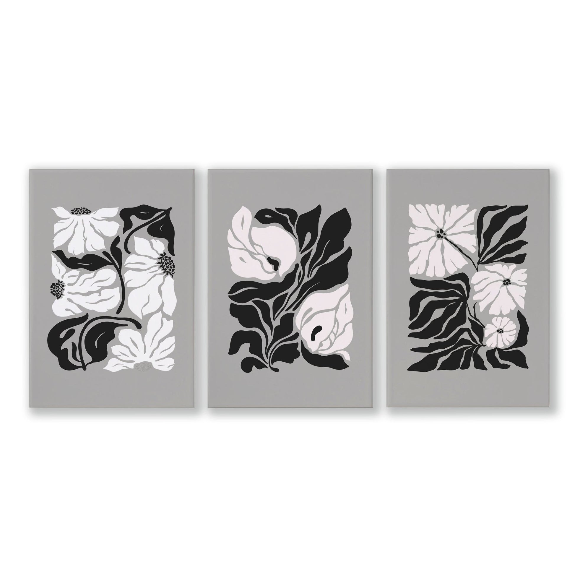Canvas Prints Wall Decor | Set of 3 Botanical Wall art Prints