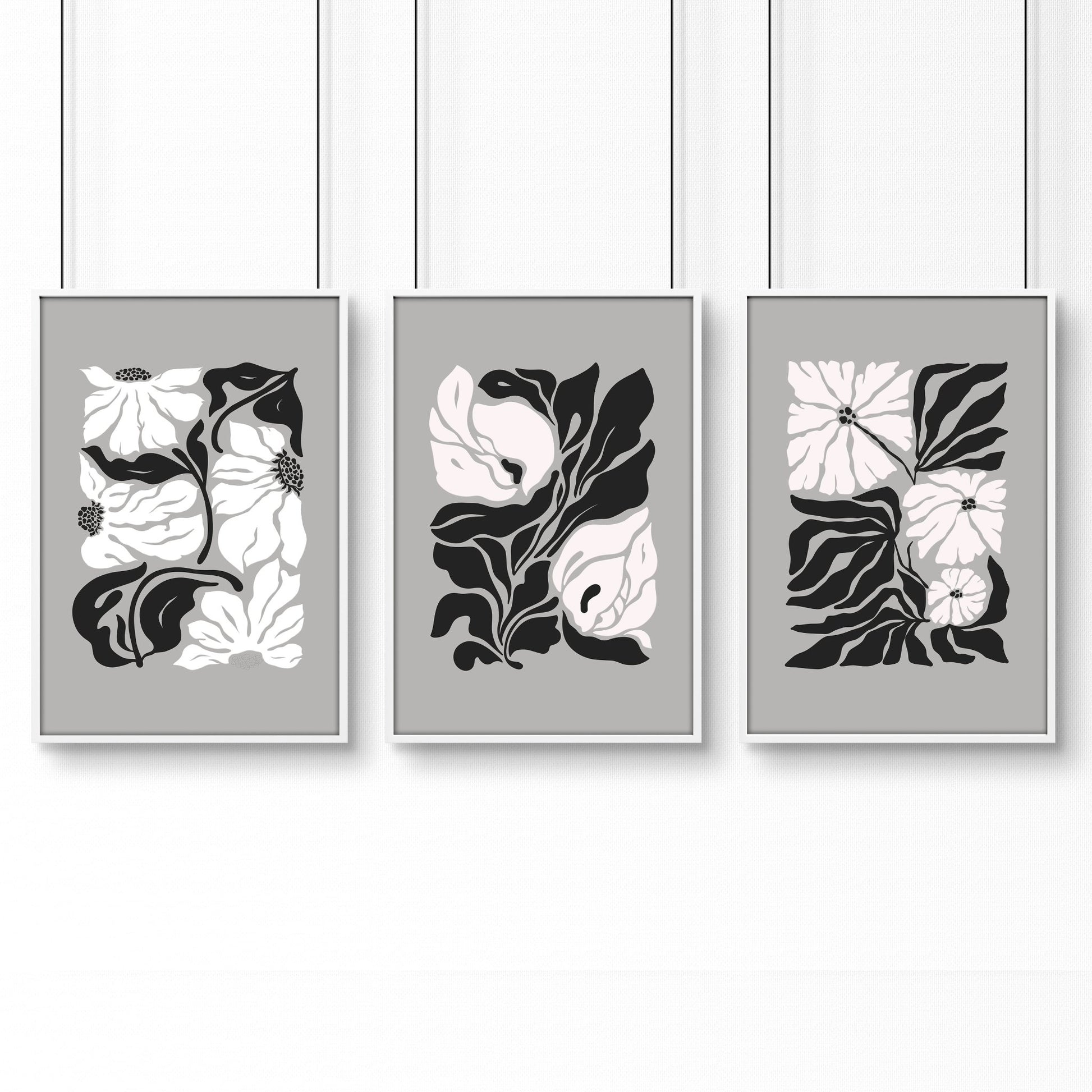 Canvas Prints Wall Decor | Set of 3 Botanical Wall art Prints