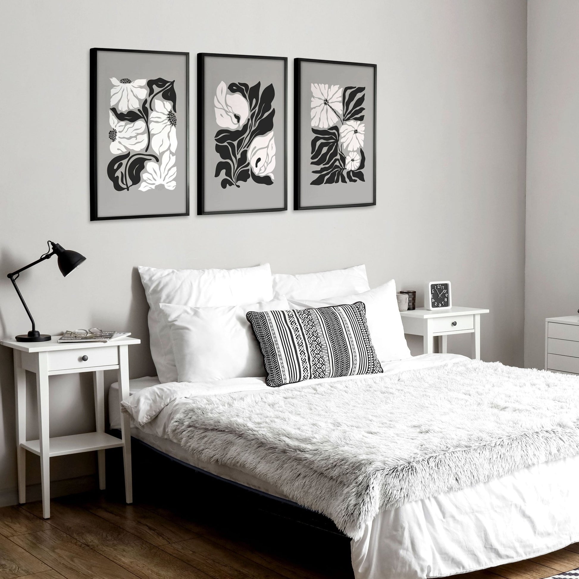 Canvas Prints Wall Decor | Set of 3 Botanical Wall art Prints