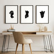 Canvas Wall Hanging | Set of 3 Sculpture Wall art Prints