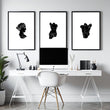Canvas Wall Hanging | Set of 3 Sculpture Wall art Prints