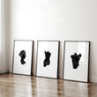 Canvas Wall Hanging | Set of 3 Sculpture Wall art Prints