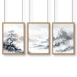 Canvas Wall Prints | Set of 3 Asian Inspired Wall art Prints