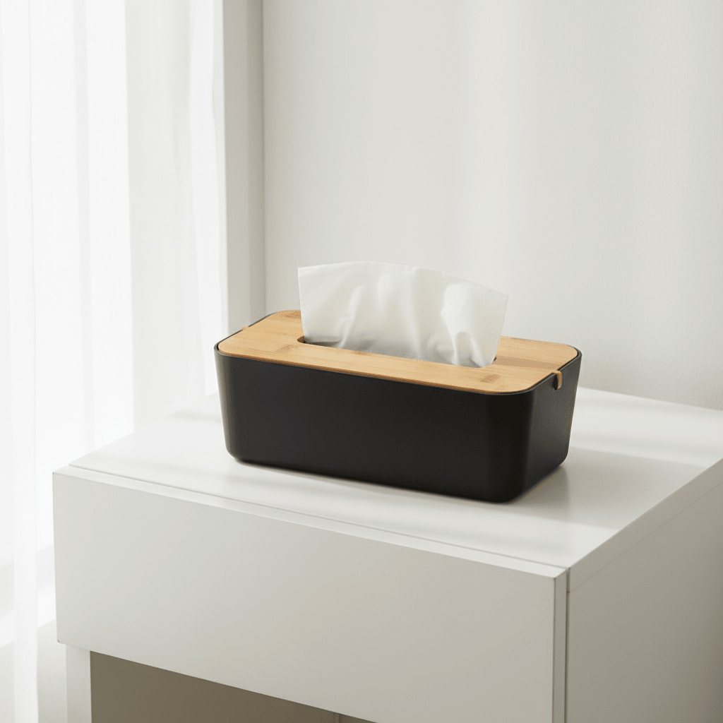 Canyon Black Tissue Box