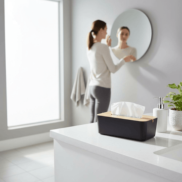 Canyon Black Tissue Box