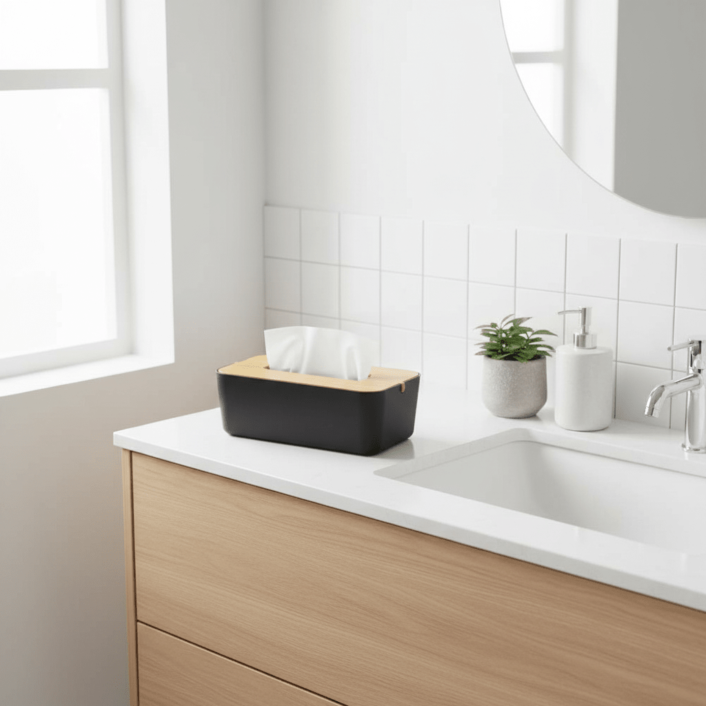 Canyon Black Tissue Box