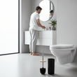 Canyon Black Toilet Brush Holder
