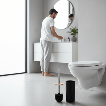 Canyon Black Toilet Brush Holder