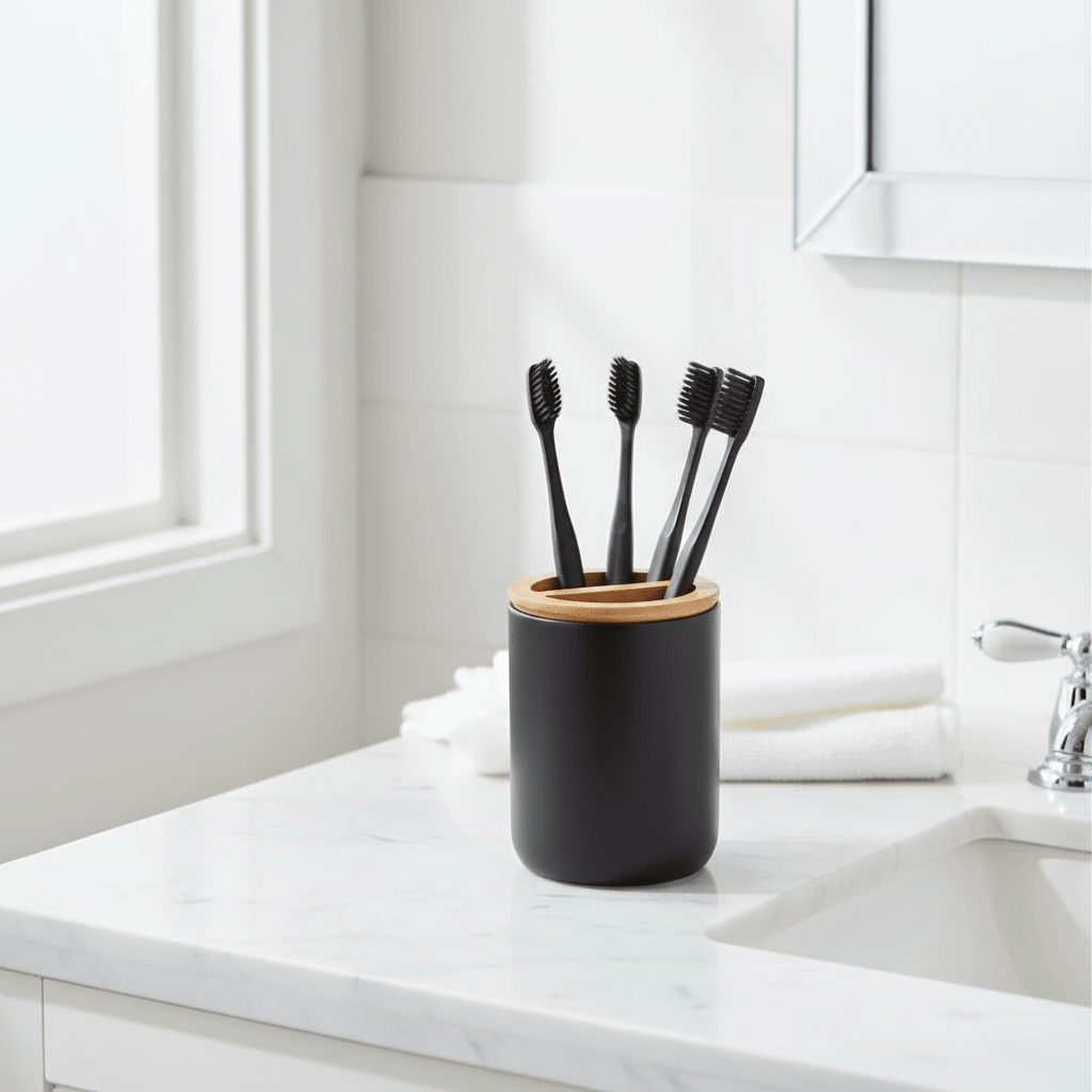 Canyon Black Toothbrush Holder