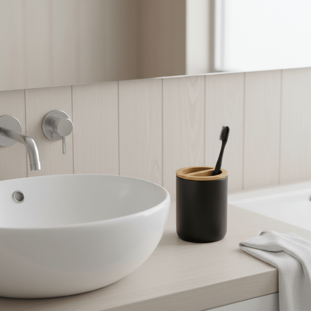 Canyon Black Toothbrush Holder