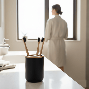 Canyon Black Toothbrush Holder