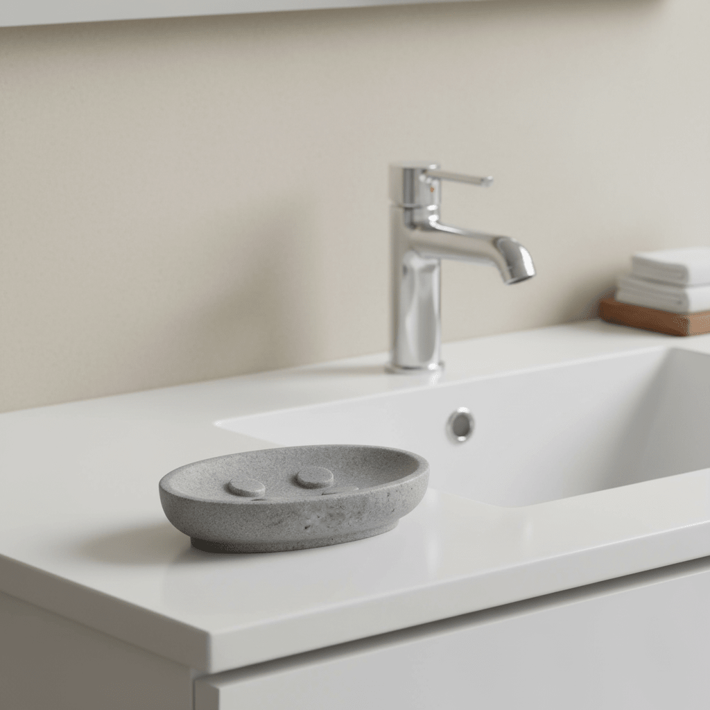 Canyon Grey Stone Soap Dish