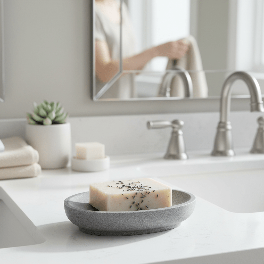 Canyon Grey Stone Soap Dish