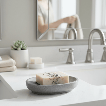 Canyon Grey Stone Soap Dish