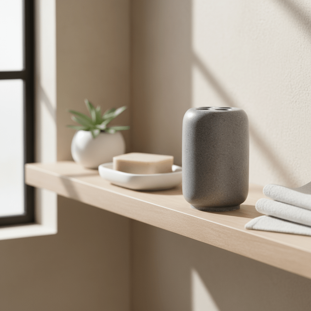 Canyon Grey Stone Toothbrush Holder