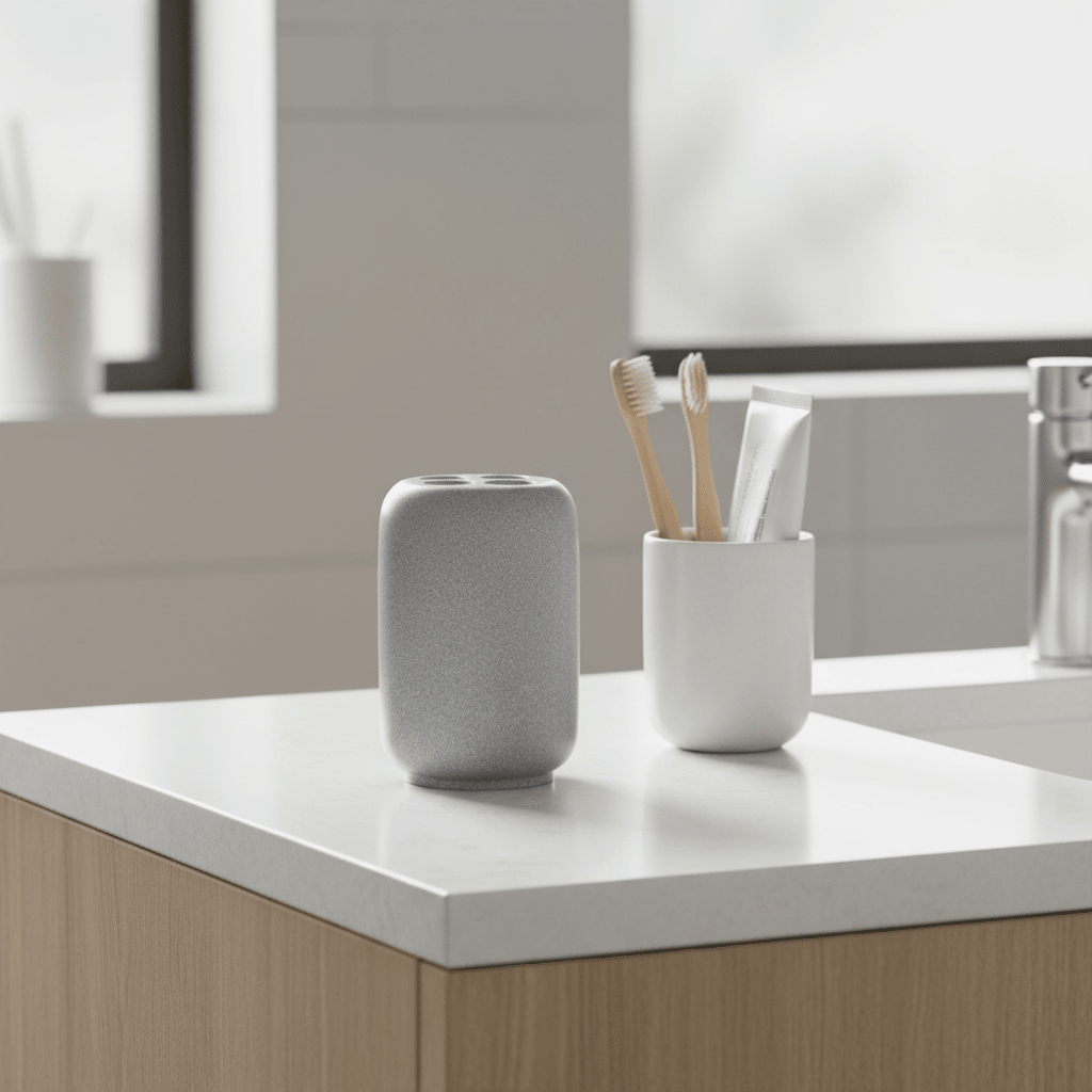 Canyon Grey Stone Toothbrush Holder