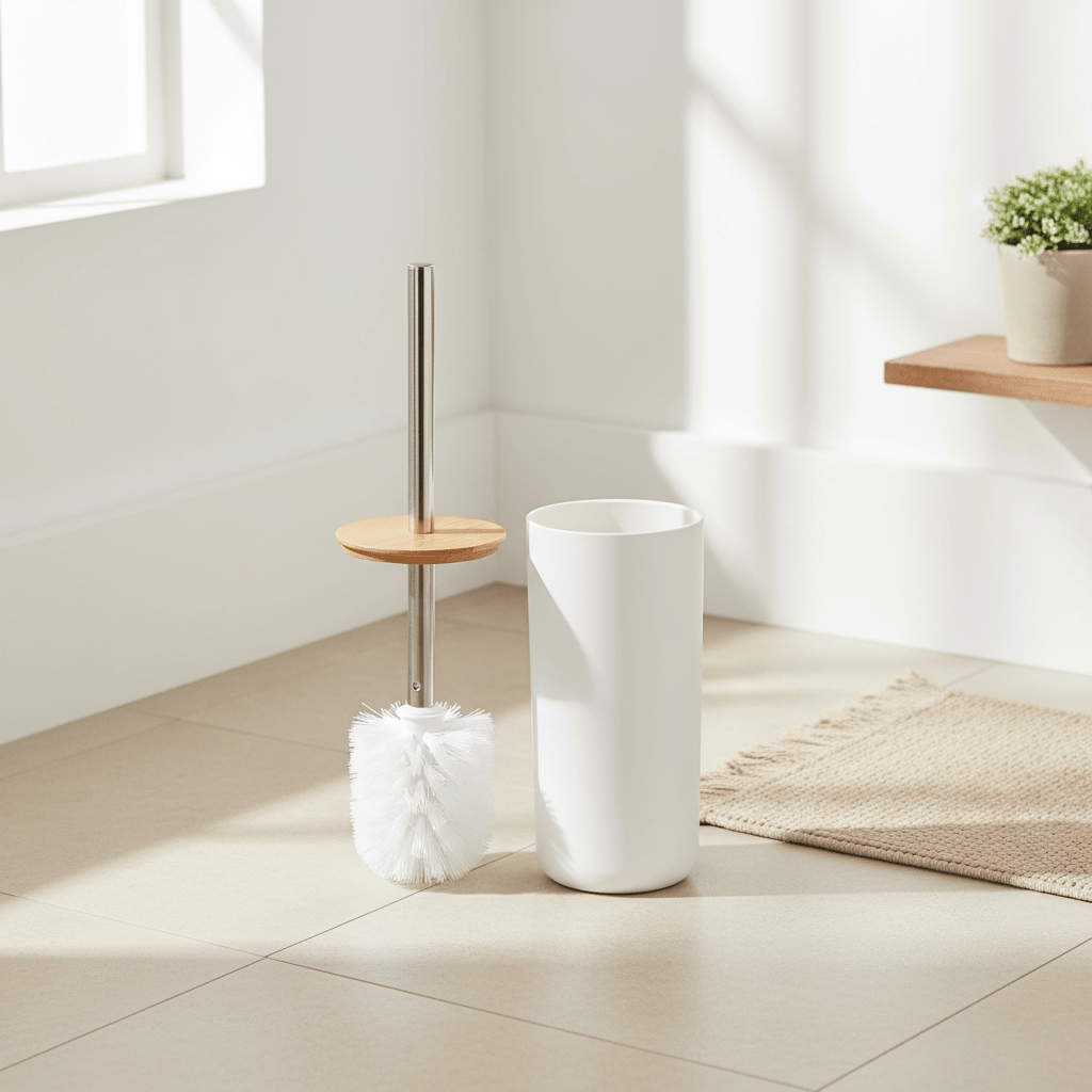 Canyon White Toilet Brush Holder