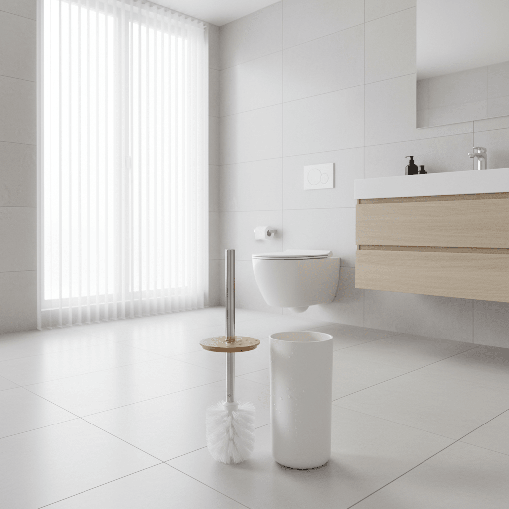 Canyon White Toilet Brush Holder