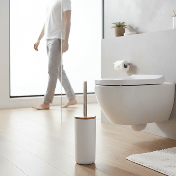 Canyon White Toilet Brush Holder