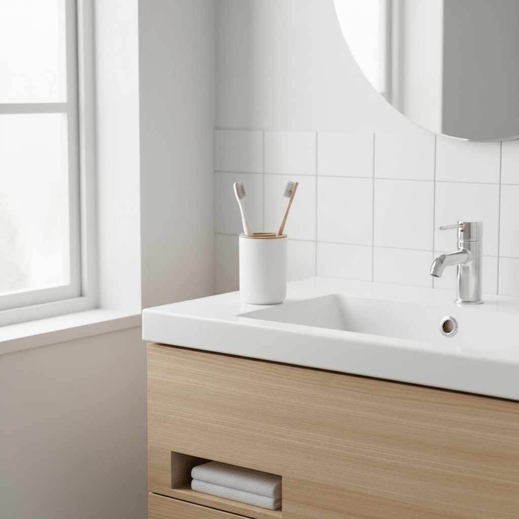Canyon White Toothbrush Holder