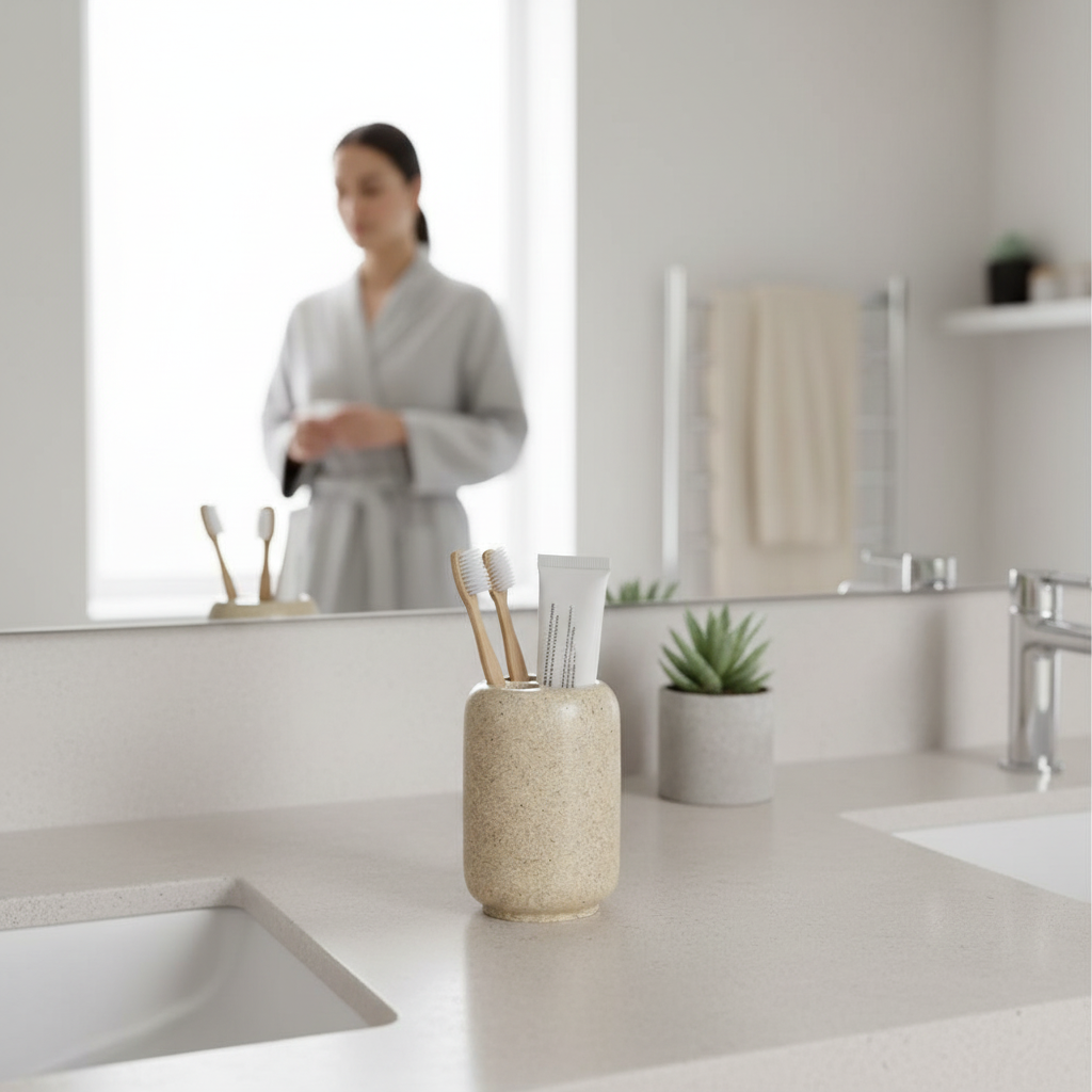 Canyon Natural Stone Effect Toothbrush Holder