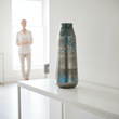Caris Blue Speckled Glass Large Vase