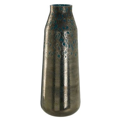 Caris Blue Speckled Glass Large Vase