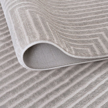 Carmel Grey - Cream Geometric Rug | 6050