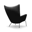 Carnaby High Back Armchair with Ottoman, Black