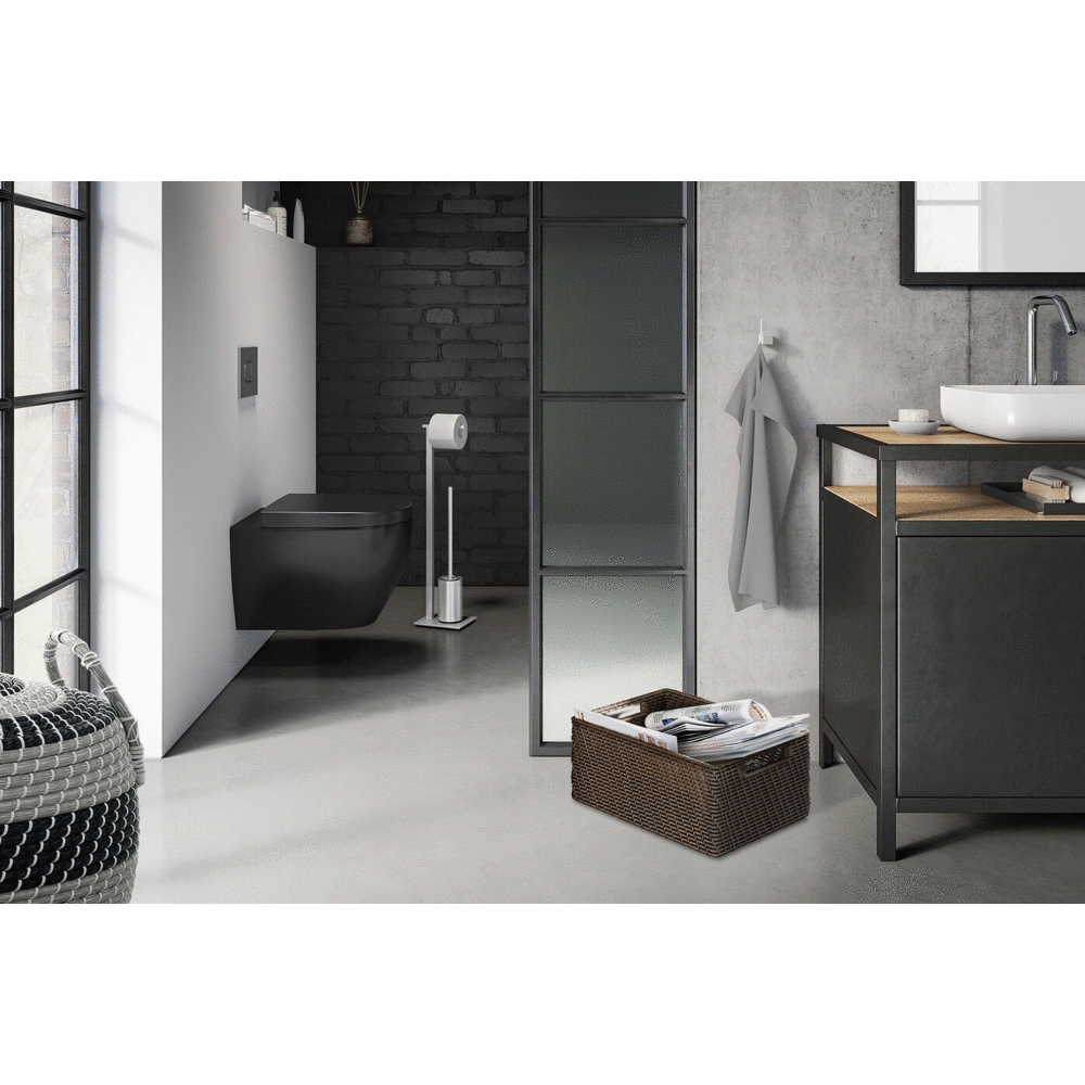 Carvo Brushed Stainless Steel Toilet Butler 40488