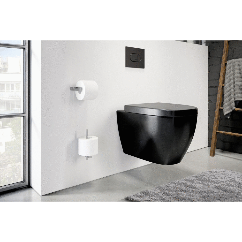 Carvo Brushed Stainless Steel Toilet Roll Holder 40480