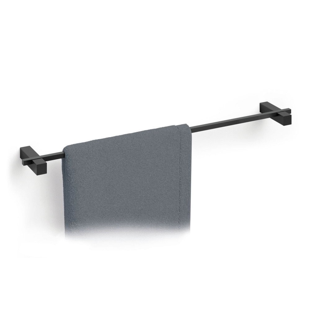 Carvo Powder Coated Black Stainless Steel 65.8 cm Towel Rail 40502