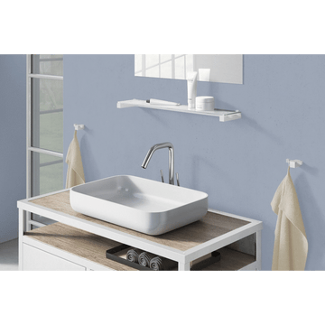 Carvo White Stainless Steel Double Towel Hook 40814