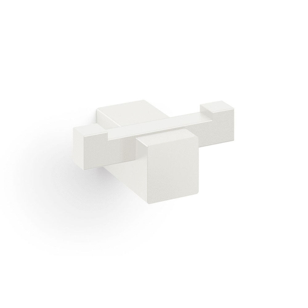 Carvo White Stainless Steel Double Towel Hook 40814