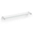 Carvo White Stainless Steel & Glass Bathroom Shelf 40816