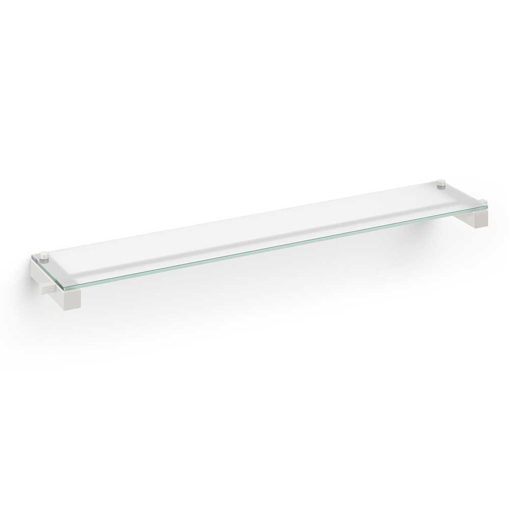Carvo White Stainless Steel & Glass Bathroom Shelf 40816