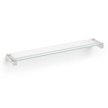 Carvo White Stainless Steel & Glass Bathroom Shelf 40816