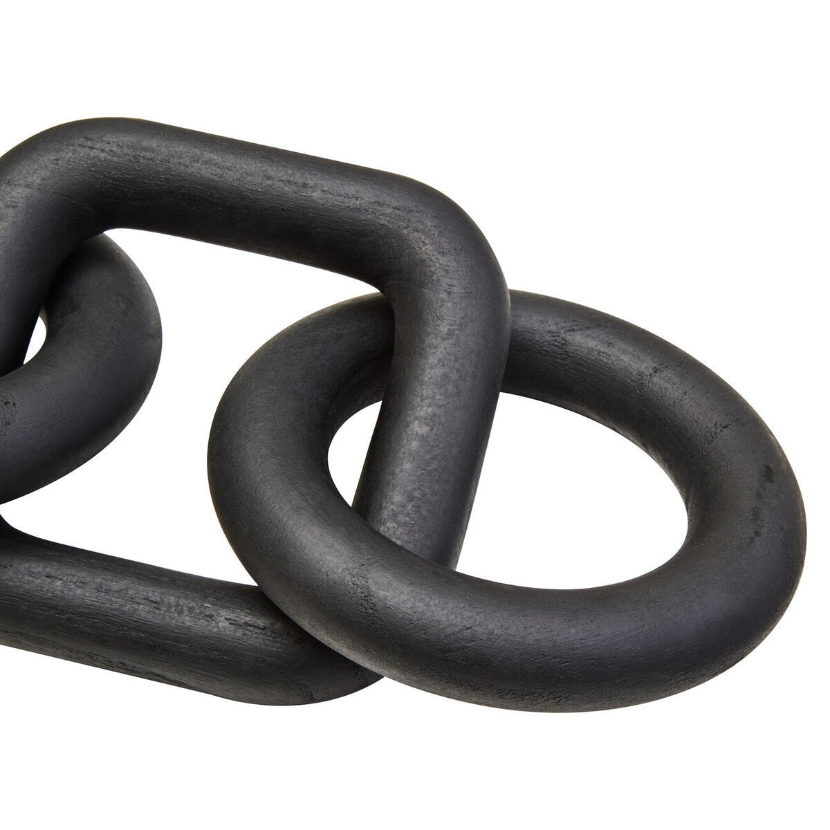 Cato 5 Link Black Wood Chain Sculpture