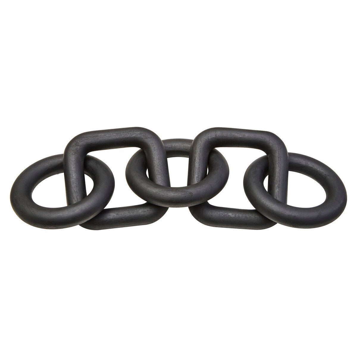 Cato 5 Link Black Wood Chain Sculpture