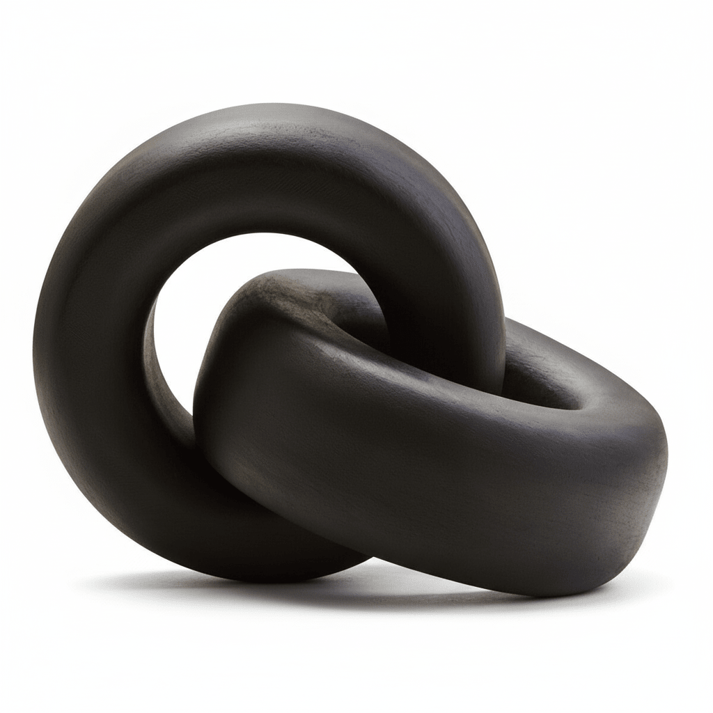 Cato Black Wood Knot Decor