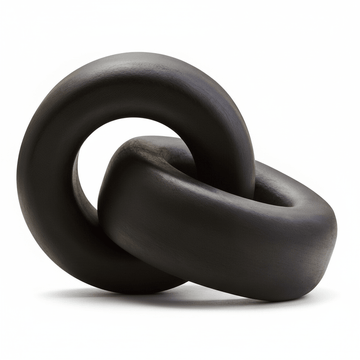 Cato Black Wood Knot Decor