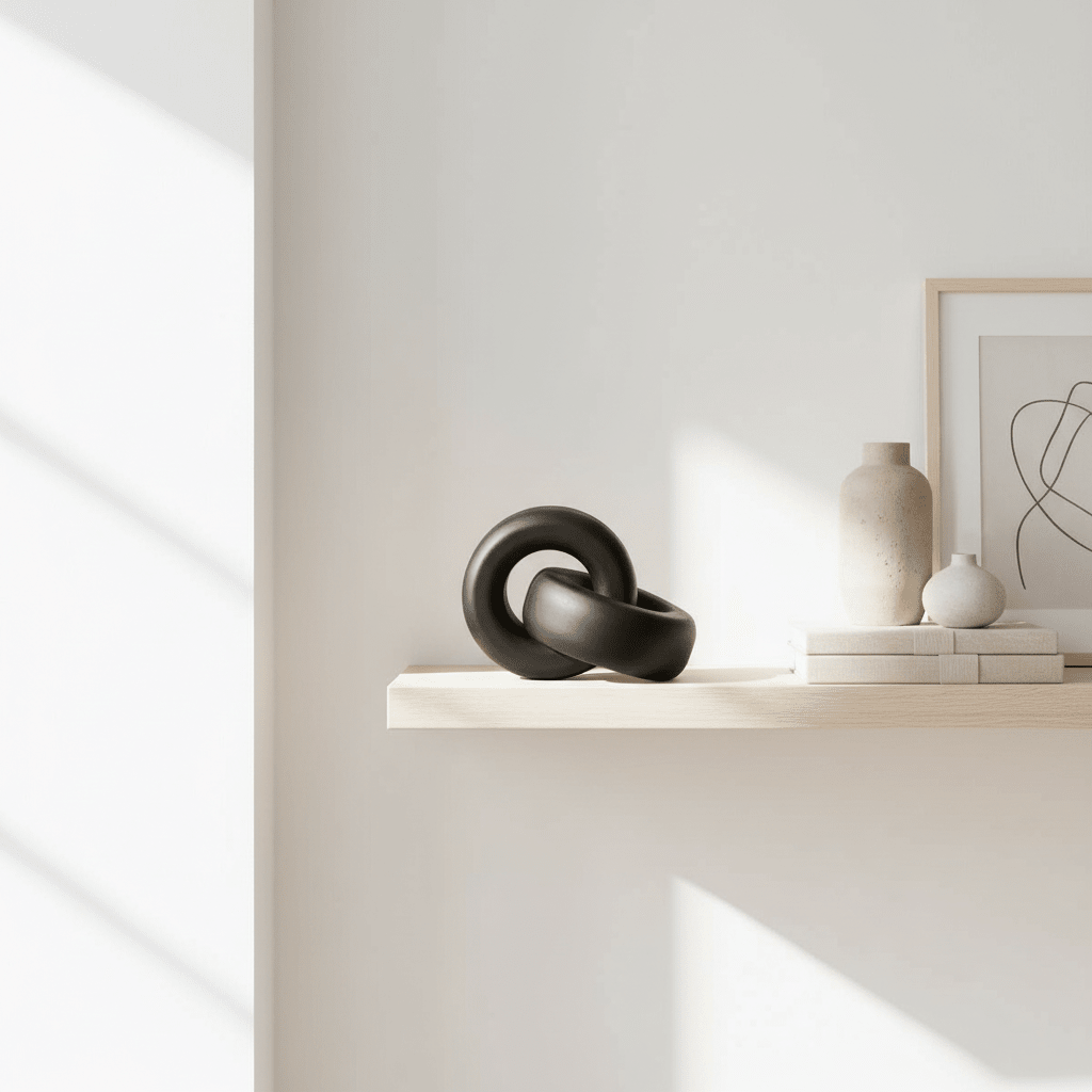 Cato Black Wood Knot Decor