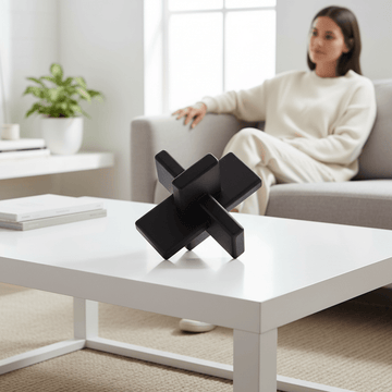 Cato Black Wood Sculpture