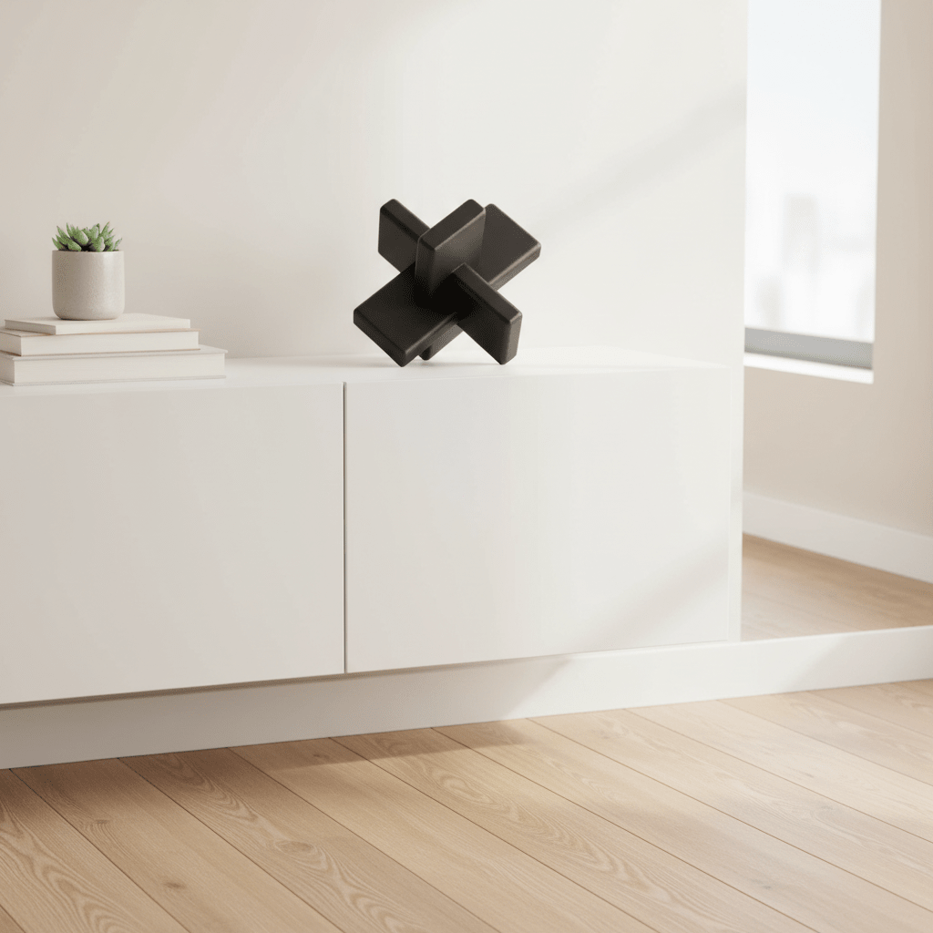 Cato Black Wood Sculpture