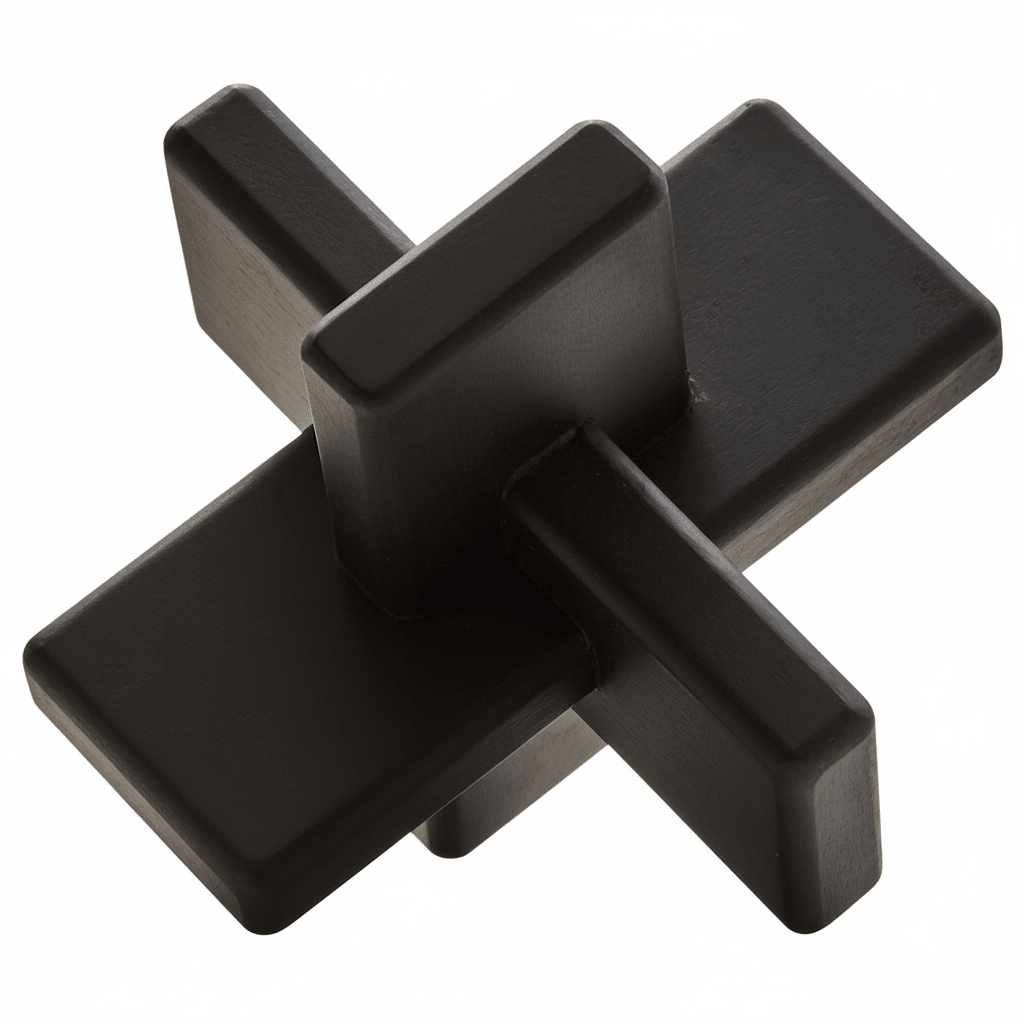 Cato Black Wood Sculpture