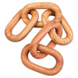 Cato Brown Wood 5 Link Chain Sculpture