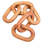 Cato Brown Wood 5 Link Chain Sculpture