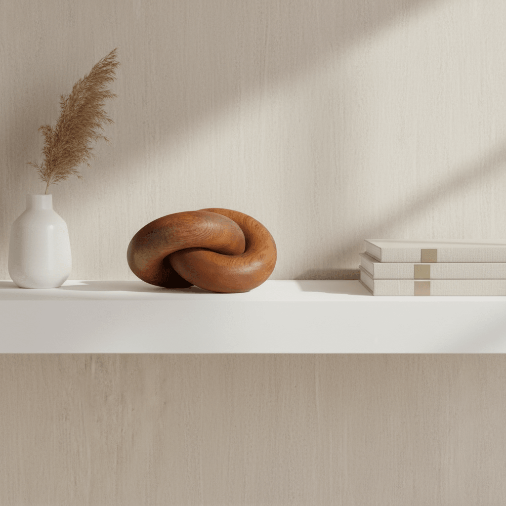 Cato Brown Wood Knot Decor