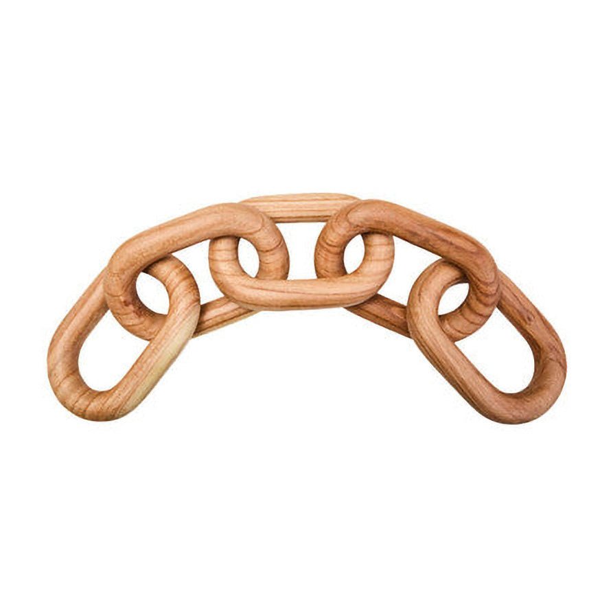 Cato Natural Wood 5 Link Chain Sculpture