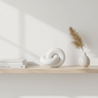 Cato White Wood Knot Decor